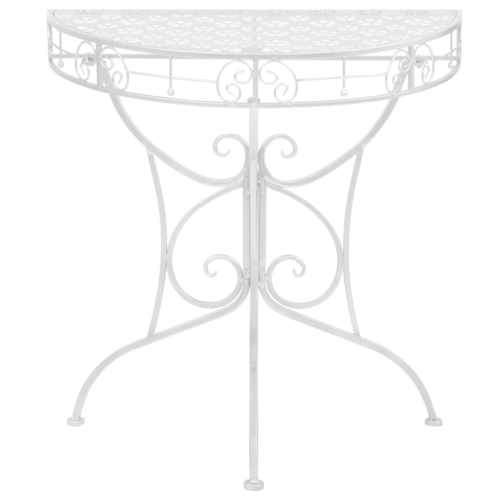 Bijzettafel Vintage Stijl Half Rond 72X36X74 Cm Metaal