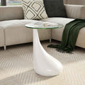 Salontafel Met Rond Glazen Tafelblad Hoogglans