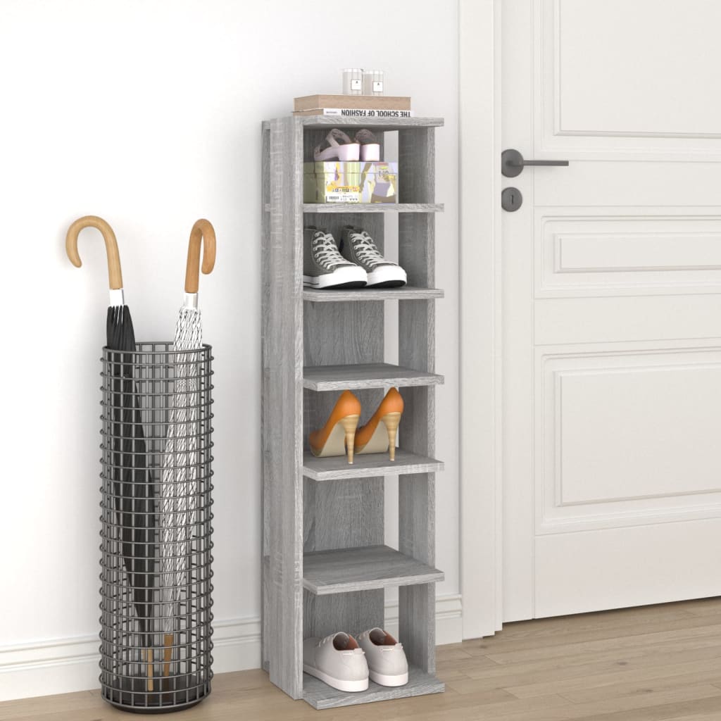 Schoenenrek 27,5X27X102 Cm Bewerkt Hout Kleurig
