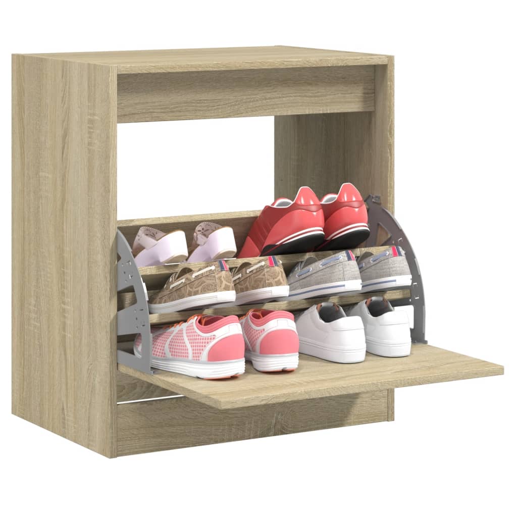 Schoenenkast Met 4 Klaplades 80X21X163,5 Cm