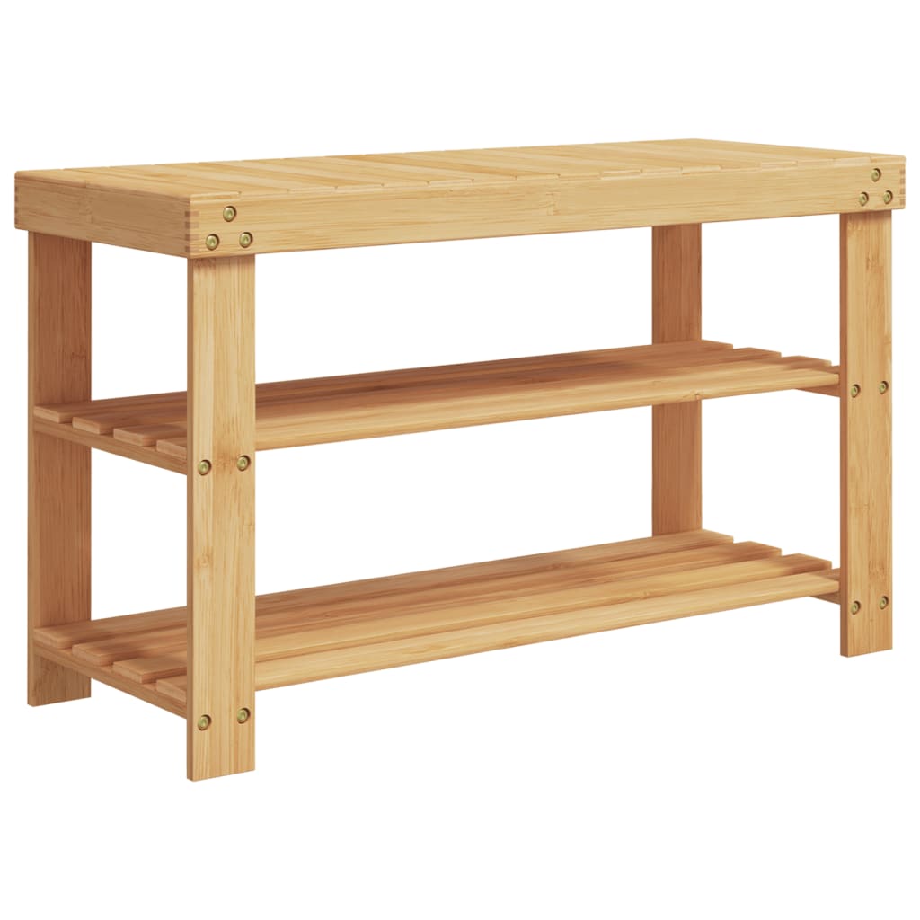 Schoenenrek 3-laags 70x27,5x45 cm bamboe