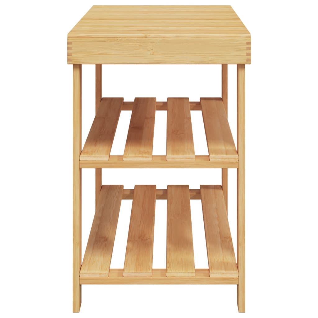 Schoenenrek 3-laags 70x27,5x45 cm bamboe