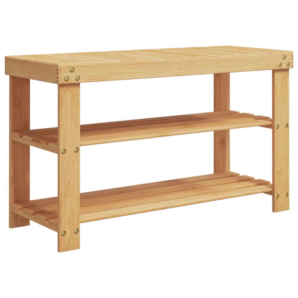 Schoenenrek 3-laags 70x27,5x45 cm bamboe