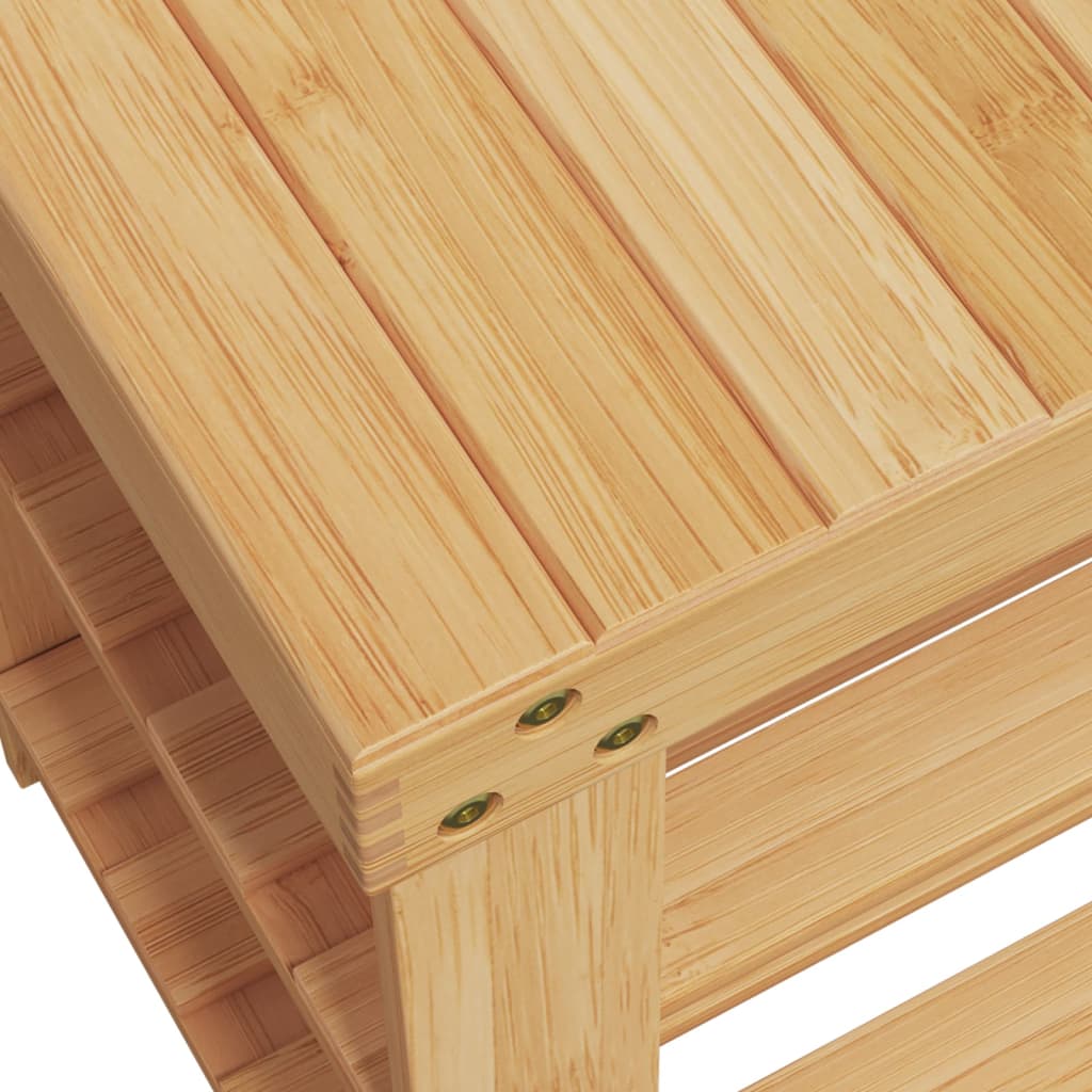 Schoenenrek 3-laags 70x27,5x45 cm bamboe